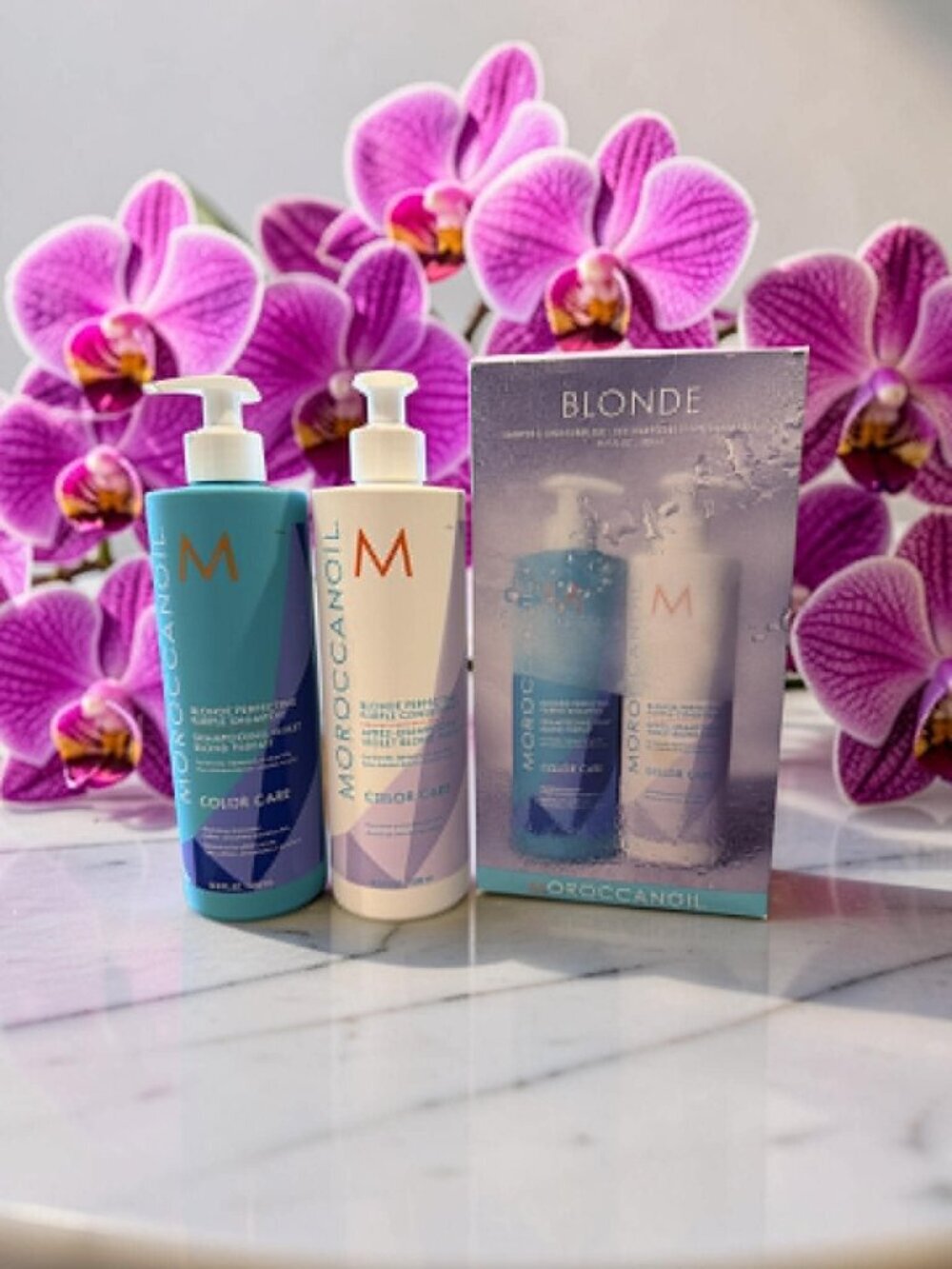 Moroccanoil Blonde Perfecting Purple Shampoo & Conditioner 16.9 oz Duo